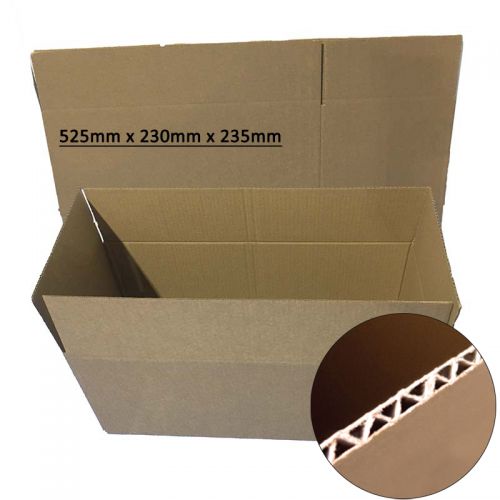 Single Wall (525mm x 230mm x 235mm) cardboard box