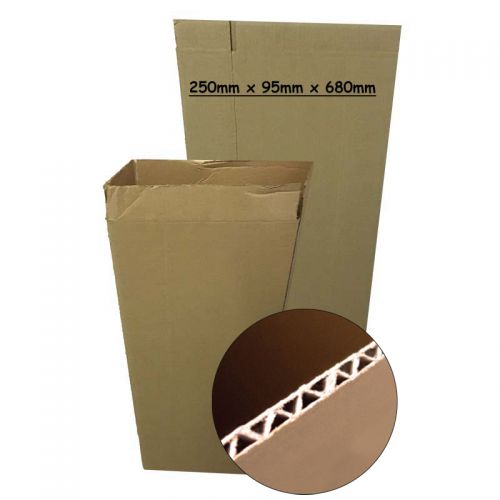 Single Wall (250mm x 95mm x 680mm) cardboard box